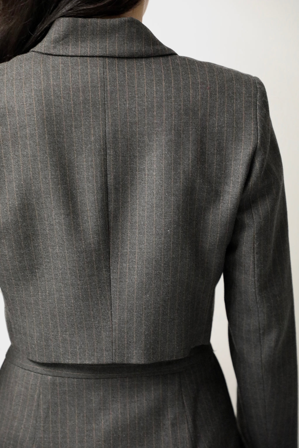 Ensemble Rosier - Veste courte gris rayé